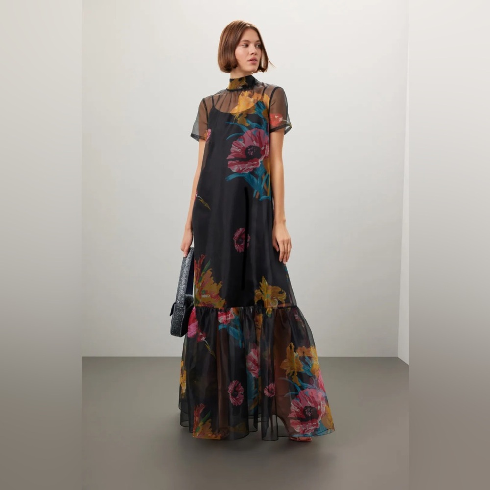 STAUD Calluna Floral Organza Gown L